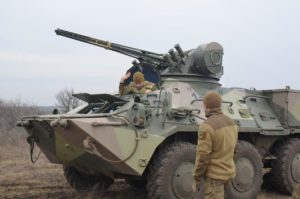 Тренувальні заняття екіпажів БТР