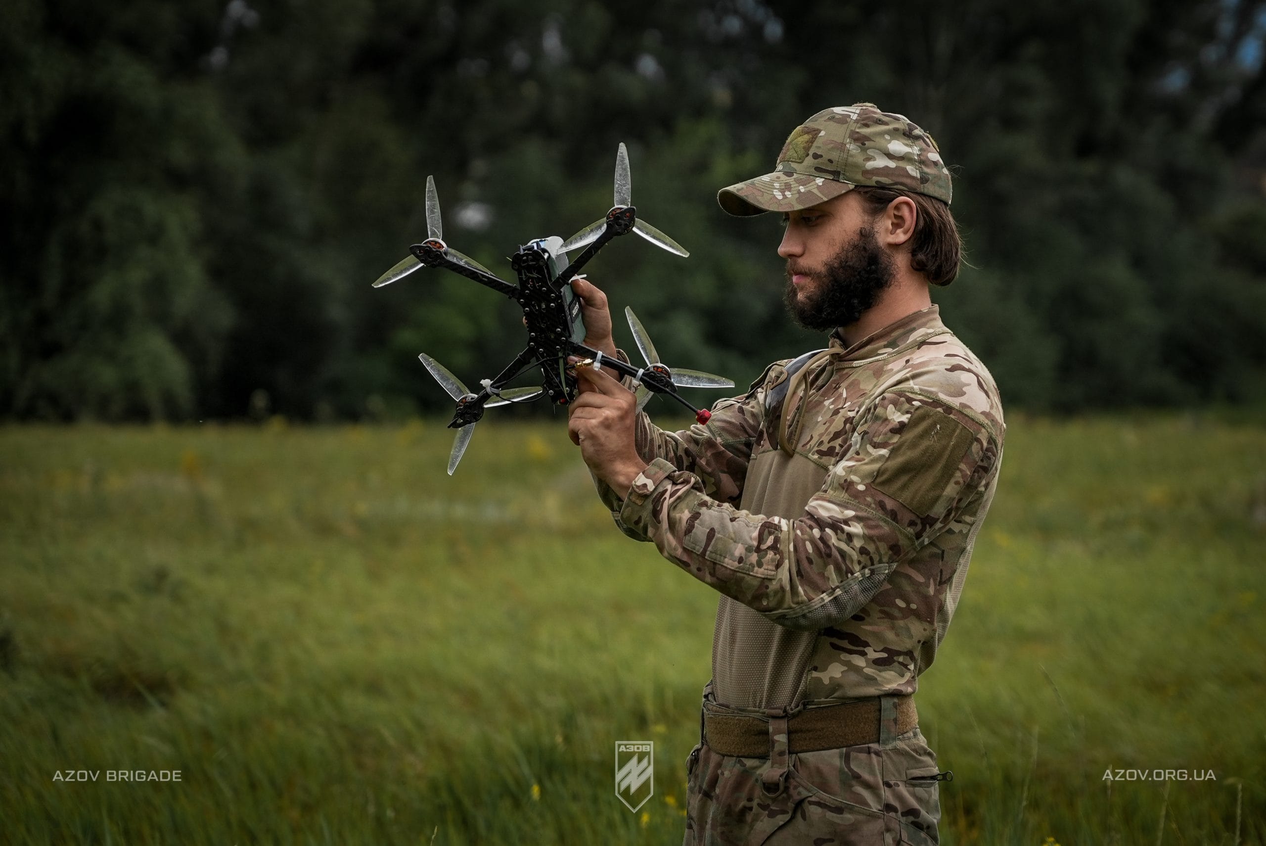 UAV operator training in the International Battalion of the 12th Azov Brigade.