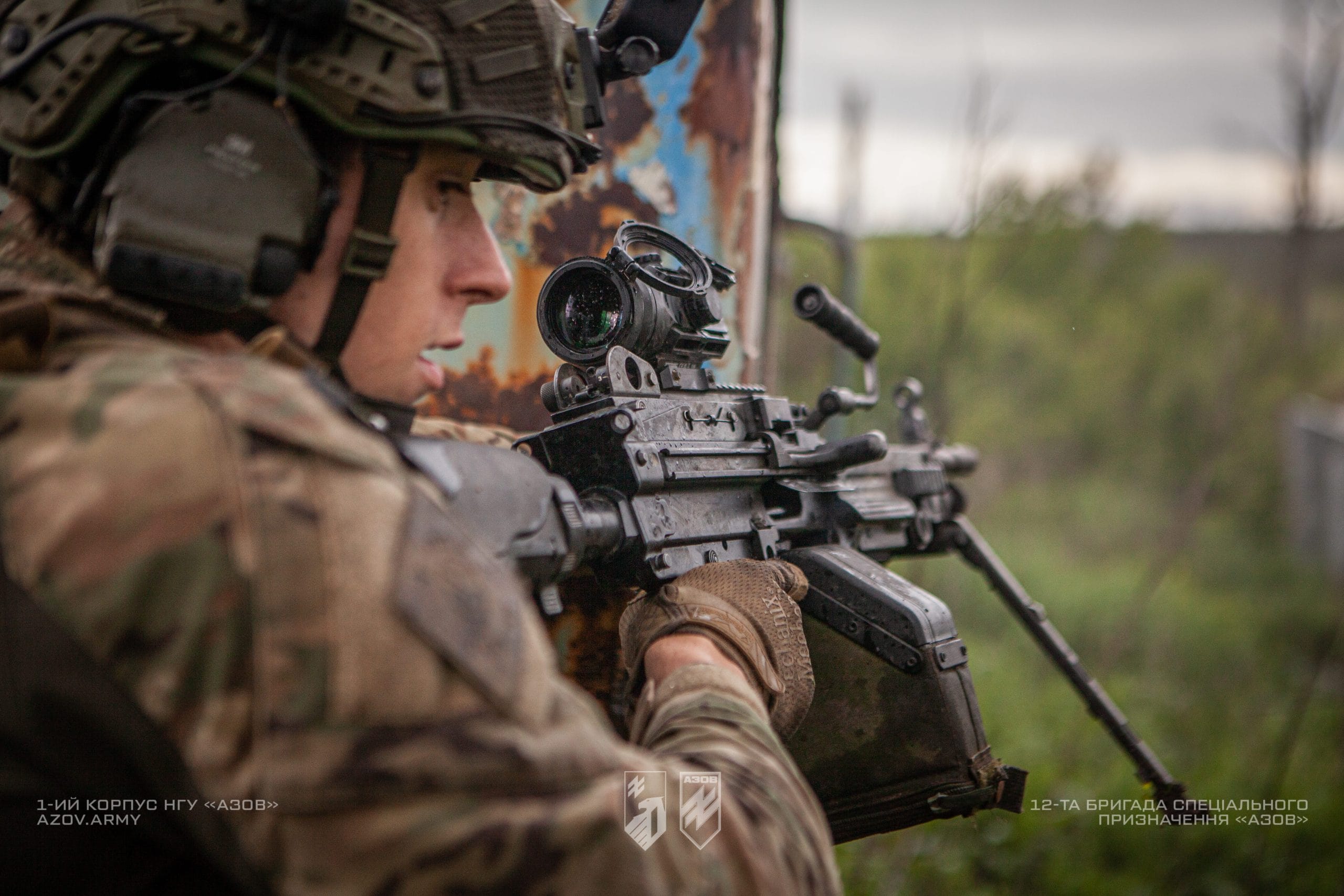 На світлинах – тренування іноземців Інтернаціонального батальйону 12-ої бригади спеціального призначення «Азов».